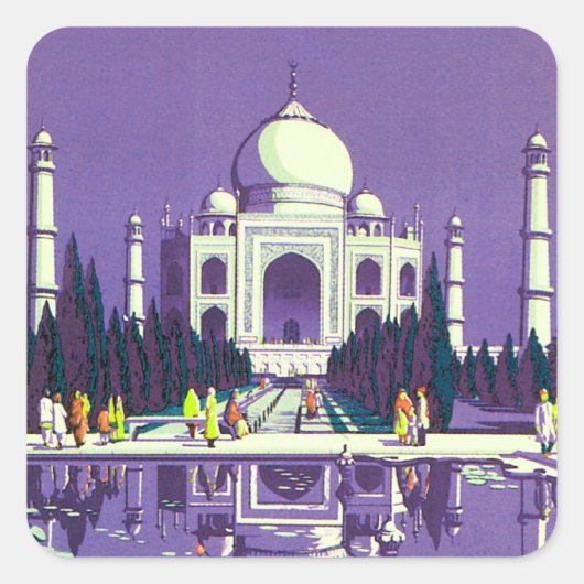 Sticker Carré Agra ~ Taj Mahal (Devant)