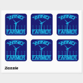 Sticker Carré Agriculteur éolien (Feuille)