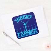 Sticker Carré Agriculteur éolien (Enveloppe)