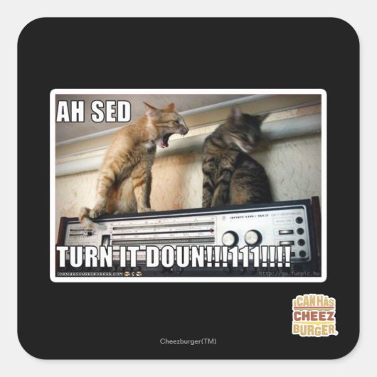 Sticker Carré Ah Sed Baisse-le ! ! (Devant)