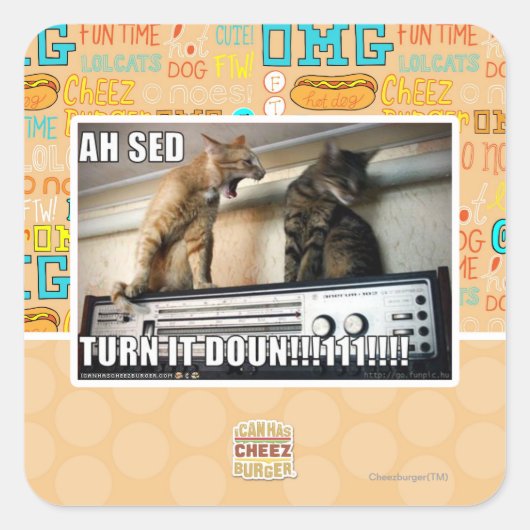 Sticker Carré Ah Sed Baisse-le ! ! (Devant)