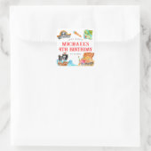 Sticker Carré Ahoy Shipmates Treast Hunt Ship Pirate Anniversair (Sac)