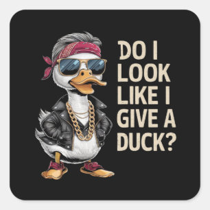 Sticker Carré Ai-je l'air de donner un canard(1)