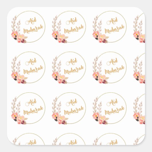 Sticker Carré Aid Mubarak (Devant)