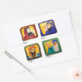 Sticker Carré Aide à l'étude Talmud : Quatre Sages (Enveloppe)