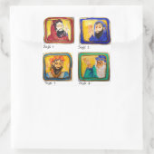 Sticker Carré Aide à l'étude Talmud : Quatre Sages (Sac)
