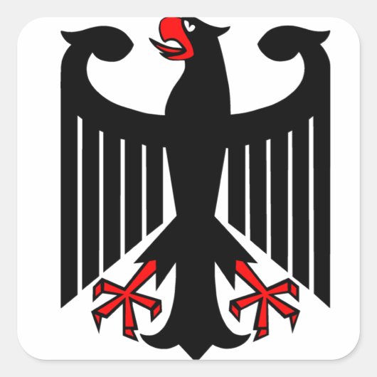 Sticker Carré Aigle allemand (Devant)