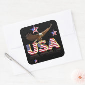 Sticker Carré aigle américain (Enveloppe)