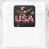 Sticker Carré aigle américain (Sac)