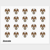 Sticker Carré Aigle aux fléchettes avec Dartboard (Feuille)