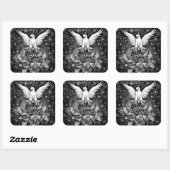 Sticker Carré Aigle blanc (Feuille)