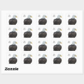 Sticker Carré Aigle de Bald (Feuille)