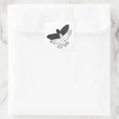 Sticker Carré Aigle de silhouette (Sac)