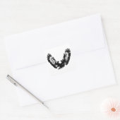 Sticker Carré Aigle noir et blanc (Enveloppe)