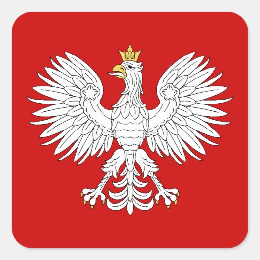 Sticker Carré Aigle polonais (Devant)