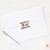 Sticker Carré Aigles Mexicains Américains (Enveloppe)