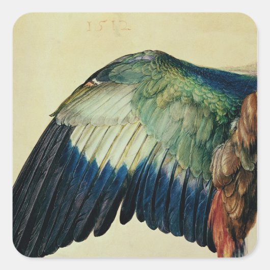 Sticker Carré Aile d'un rouleau bleu, 1512 (Devant)