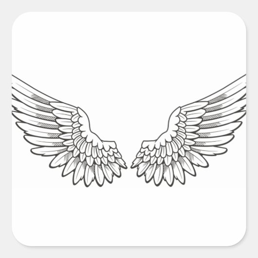 Sticker Carré ailes d'ange (Devant)