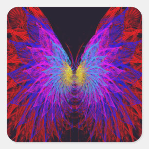 Sticker Carré Ailes papillon