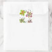 Sticker Carré Ailes Whimsical : Belle conception à thème papillo (Sac)