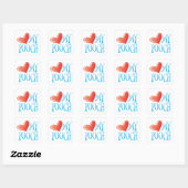 Sticker Carré Aime mon toutou (Feuille)