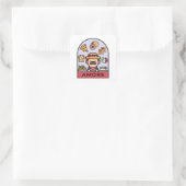 Sticker Carré Aimer la cuisine italienne (Sac)