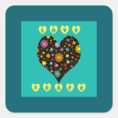 Sticker Carré Aimer la paix (Devant)