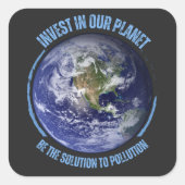 Sticker Carré Aimer la planète moderne (Devant)