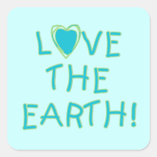 Sticker Carré Aimer la Terre De l'environnement