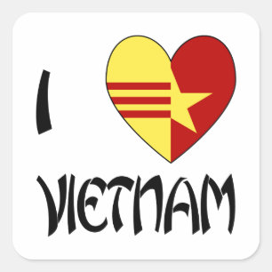 Sticker Carré Aimer l'unité du Vietnam