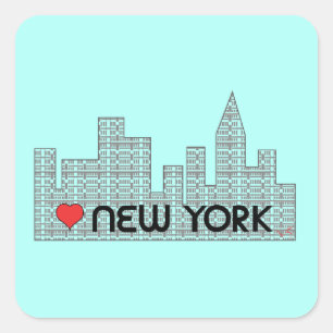 Sticker Carré Aimer NEW YORK