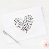 Sticker Carré Aimez La Vie Que Vous Vivez (Enveloppe)