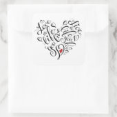 Sticker Carré Aimez La Vie Que Vous Vivez (Sac)