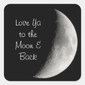 Sticker Carré Aimez-vous à la Lune et retour (Devant)