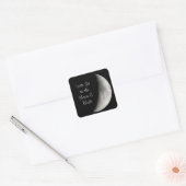 Sticker Carré Aimez-vous à la Lune et retour (Enveloppe)