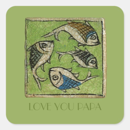 Sticker Carré Aimez-vous Papa (Devant)