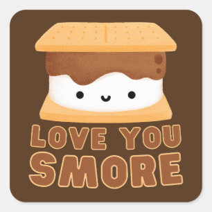 Sticker Carré Aimez-Vous Plus, Mignonne, Cadeau Valentines