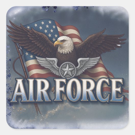 Sticker Carré Air Force (USAF) (Devant)