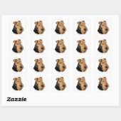 Sticker Carré Airedale Terrier (Feuille)