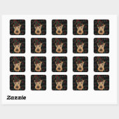 Sticker Carré Airedale Terrier (Feuille)