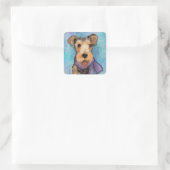 Sticker Carré Airedale Terrier (Sac)