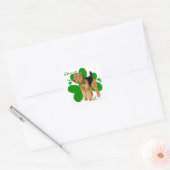 Sticker Carré Airedale Terrier St Paddy (Enveloppe)