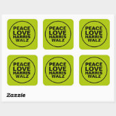 Sticker Carré AIVE PAIX HARRIS WALZ Neon Green (Feuille)