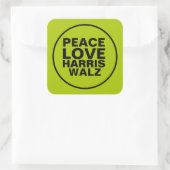 Sticker Carré AIVE PAIX HARRIS WALZ Neon Green (Sac)