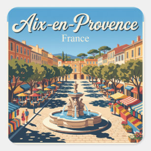 Sticker Carré Aix-en-Provence France