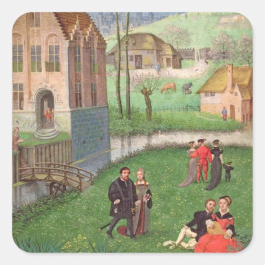 Sticker Carré Ajouter 18855 Avril : courtiser les couples, d'un  (Devant)