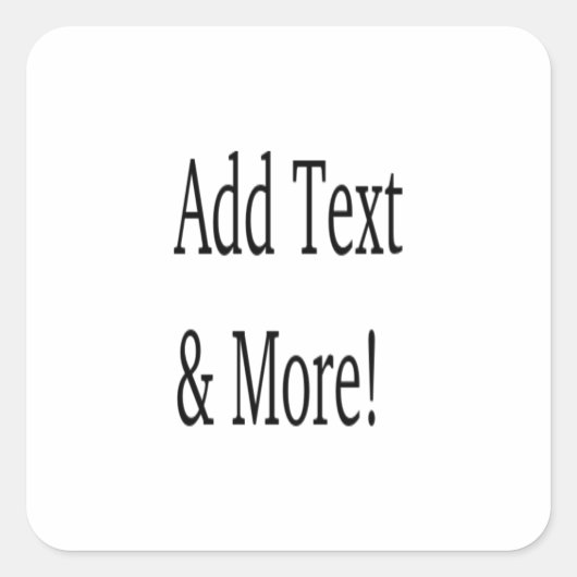 Sticker Carré Ajouter du texte et plus ! Customisez votre propre (Devant)