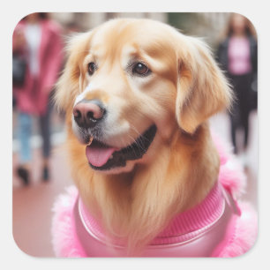 Sticker Carré Ajouter un cadeau photo personnalisé pour animal d