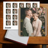 Sticker Carré Ajouter un couple Mariage de monogramme photo