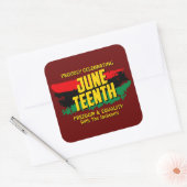 Sticker Carré Ajouter un nom Modifier le texte Célébrer la liber (Enveloppe)